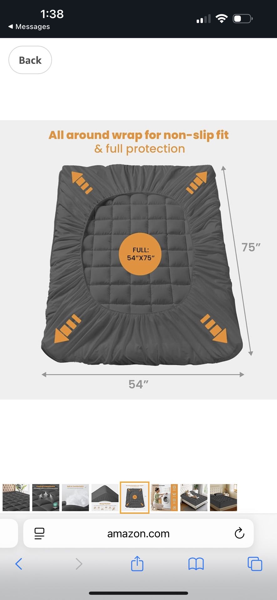 MATBEBY Full Size Mattress Pad - Cooling Breathable Mattress Topper, Quilted Fitted Mattress Protector, Pillow Top Mattress Cover with 8-21" Deep Pock