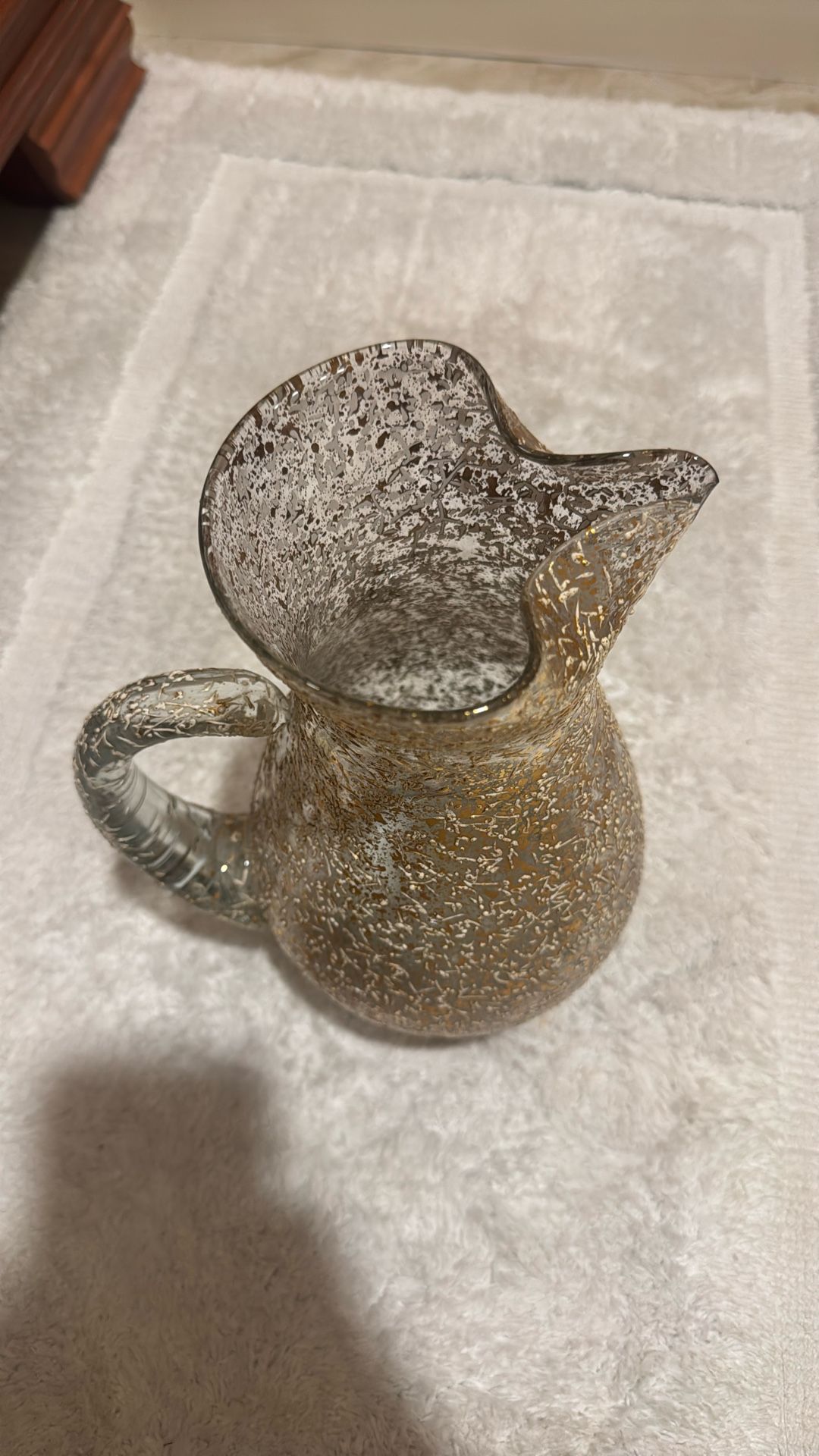 Textured Glass Pitcher