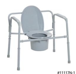 Drive Bariatric Folding Commode, 650 lbs.