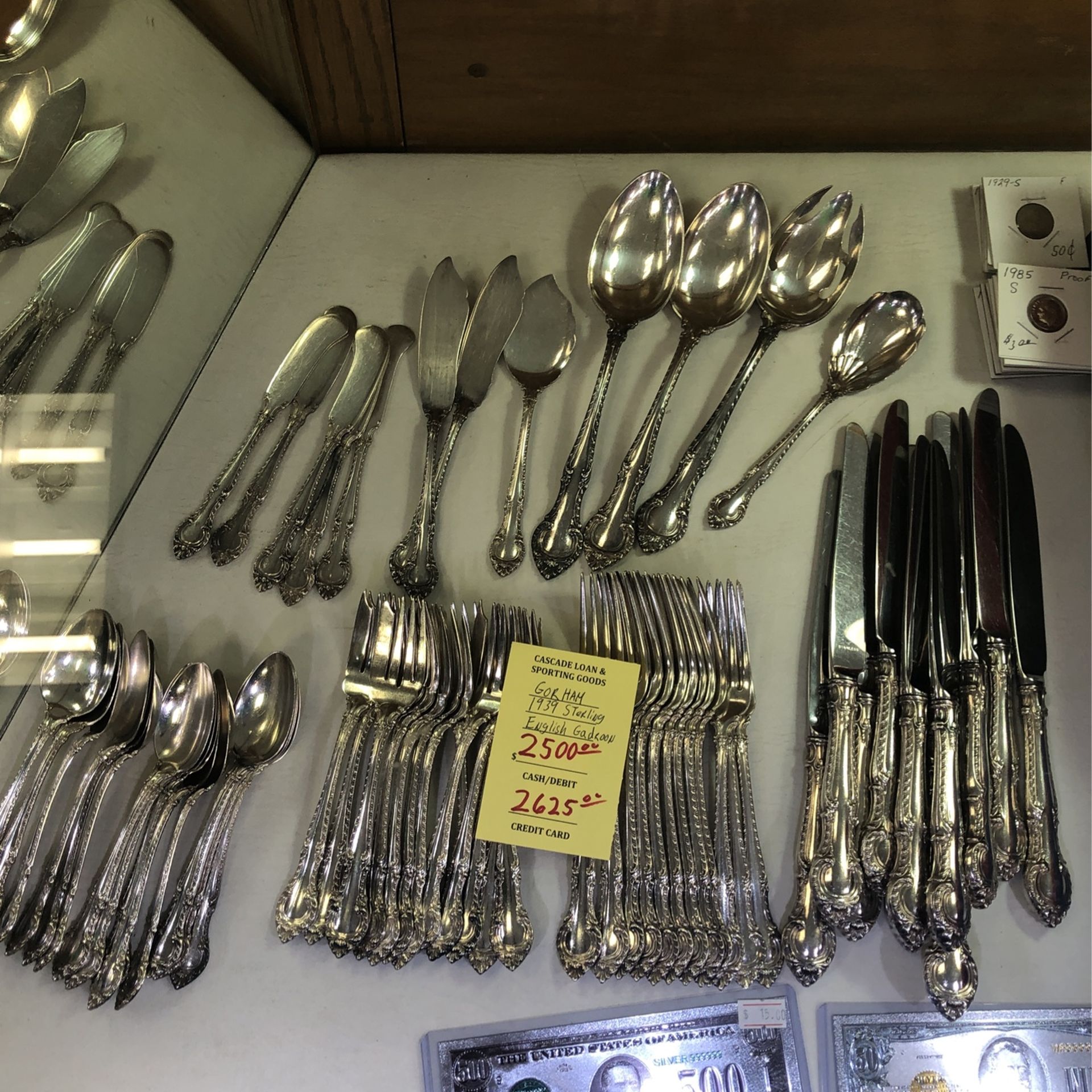 Gotham 1939 Sterling Silver English Gadroon 92.5% 65 Piece Set