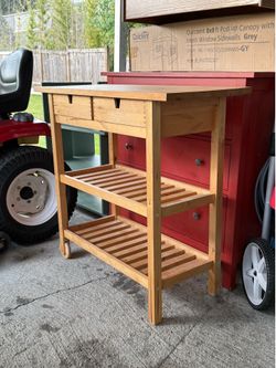 Rolling table w/ 2 drawers