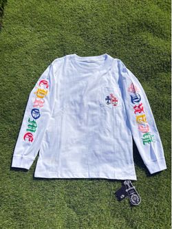 Chrome hearts white with colored crosses long sleeve