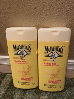 Le Petit Marseiliais Vanilla Milk Body Wash 21.9 oz Set of 2 Bottles