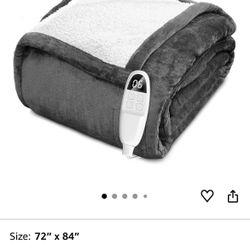 🆕 In 📦 Heated Blanket Full Size,72"x84"Fast Heating Electric Blanket,Soft Flannel Heated Throw with1-10Hours Auto Shut-Off Timers,6️⃣Heat Settings,E