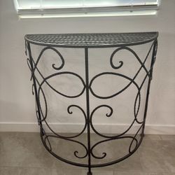 Half Moon Console Table- Metal 
