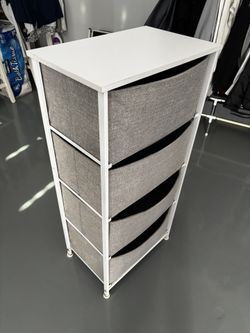 Basics Fabric 4-Drawer Storage Organizer Unit for Closet, Bedroom.