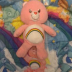 22” New Style Fleece Cheer Care Bear Some Dirt Marks