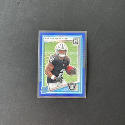 2025 Donruss Optic Rated Rookie Ashton Jeanty Blue Hyper #202 LV Raiders