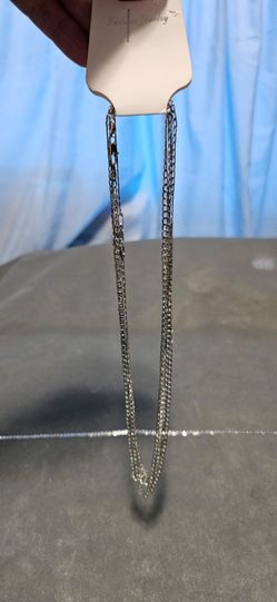 Silver-Toned Curb Link Chain Necklaces $10 each