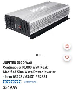 Jupiter 5000W Continuous Modified Sine Wave Power Inverter