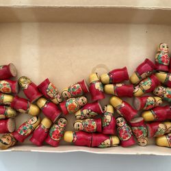  Hand painted Small Russian matryoshka Dolls - All Of Them 