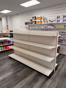 Shelves and gondulas