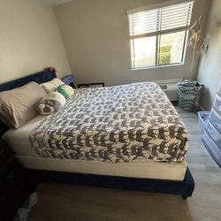 Queen Bed Frame N Mattress 