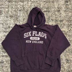 Purple Six Flags Hoodie