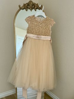 Flower Girl Dresses Wedding Bridesmaid Sequins Tulle Puffy Skirt Girls Birthday Party Pageant Gown Floor Length