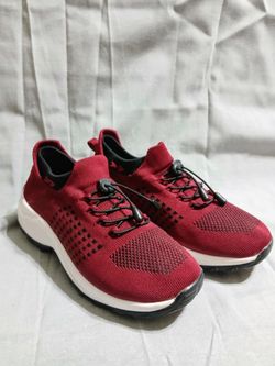 Comfort Wear Ortho Stretch Cushion Shoes Women's Size 10 Red & Black Tennis Shoes For Foot Pain Relief
