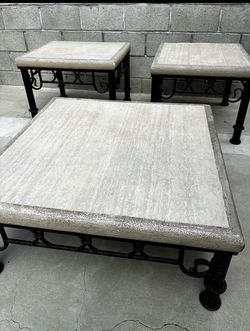 Coffee table and two side tables