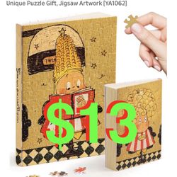 A5 Puzzle Journal 329 Plastic Pieces for Adults - Twinkle Twinkle - Pop Salon - Book Cover & Notebook, Unique Puzzle Gift, Jigsaw Artwork [