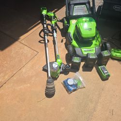 Greenworks Yard Tools And Scott's Seeders