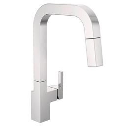 NEW! Delta Junction CHROME Kitchen Faucet with Pull Down Sprayer, Modern Single Hole Sink 19825LF