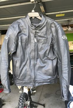 Leather motorcycle jacket