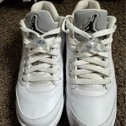 jordan retro 5 withe size 7y
