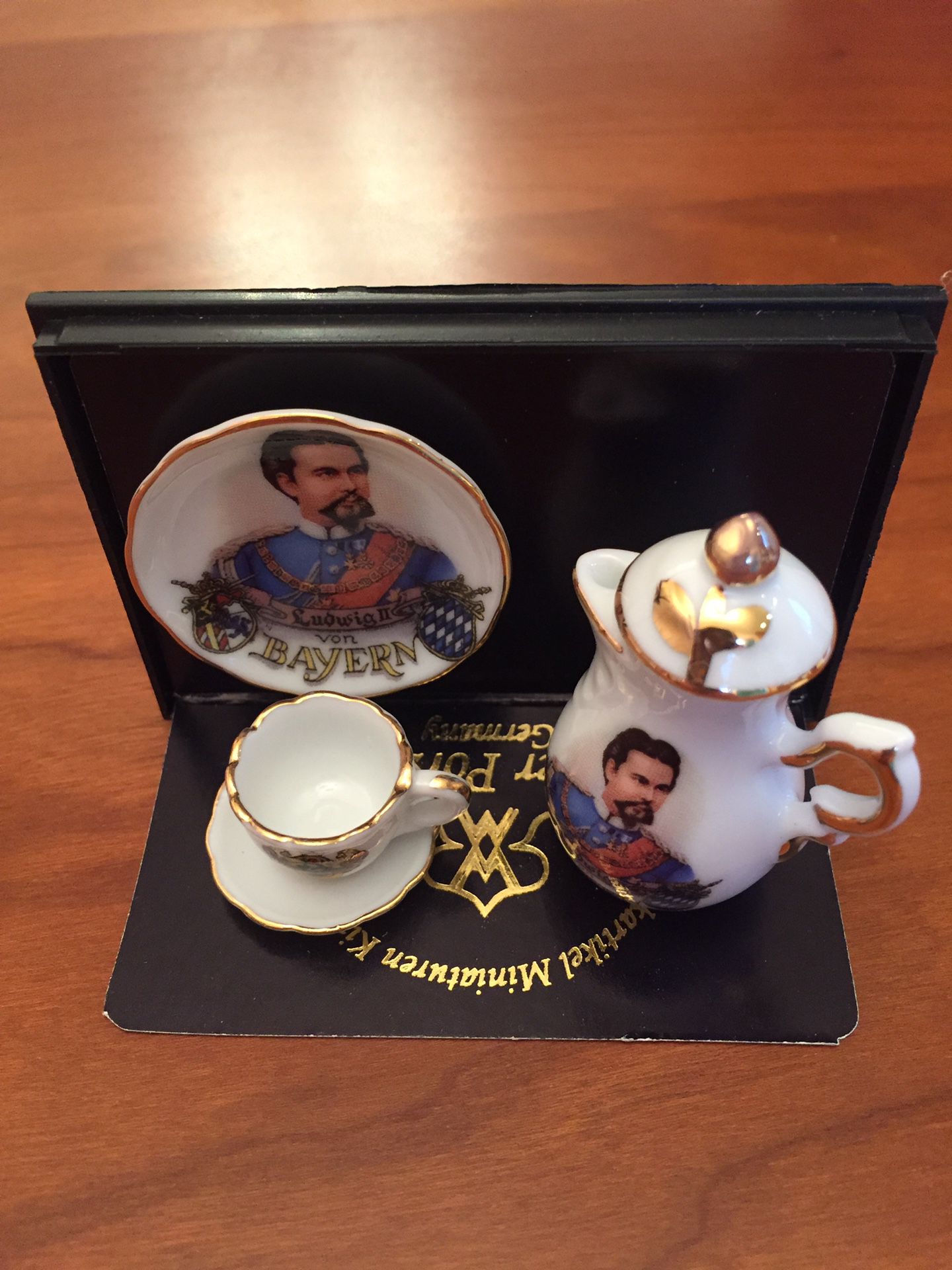 Real German porcelain miniature tea set.