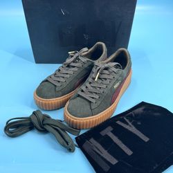 Puma Rihanna Fenty Suede Creepers Green Bordeaux Gum Sz. 8