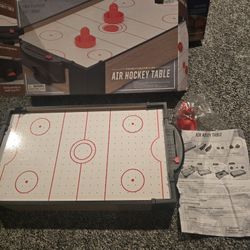 NEW - Open Box Wooden Tabletop Game Air Hockey Table