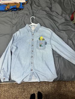Tweety Bird Button Up, Size M