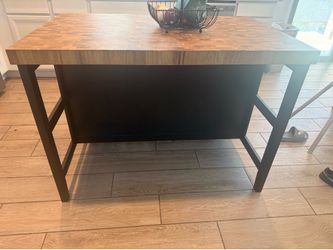 Wooden kitchen island