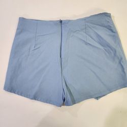Blue Blush Shorts Juniors Medium Blue Stretch Mini Skorts Wrap Comfort