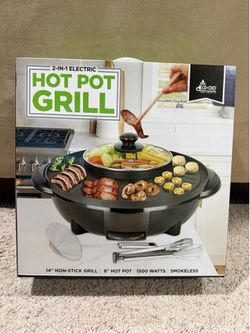 New 2-in-1 hot pot grill