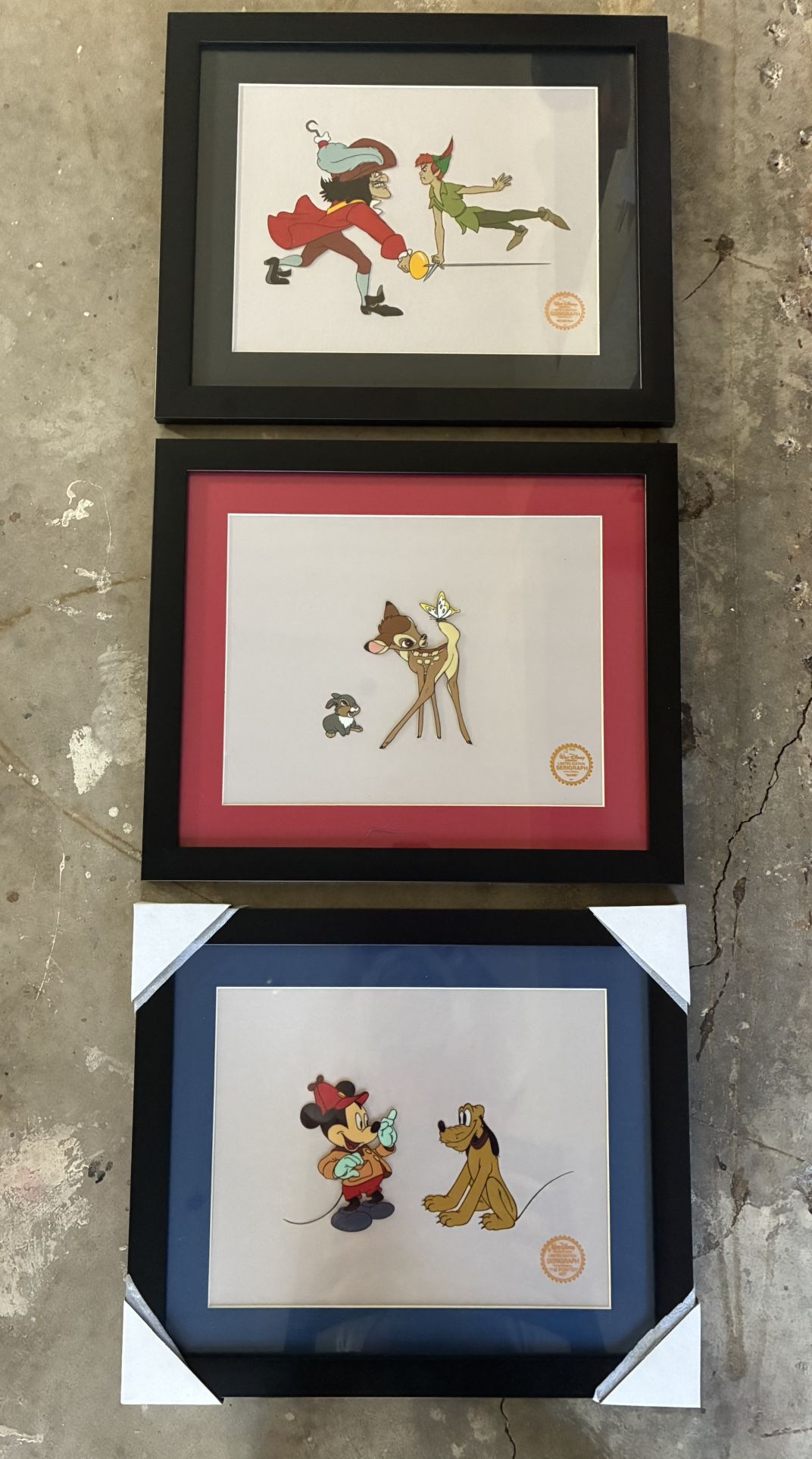 Walt Disney Serigraph Cels - Matted & Framed