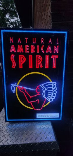 Natural American spirit illuminated sign. Excellent condition.