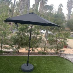 Umbrella With Solar Lights With Base