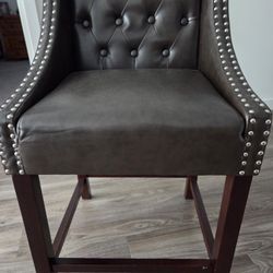 4 Faux Leather Bar Stools 