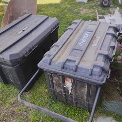 2 large plastic tool box both $75 as/is FIRM FIRM ON PRICE NO LESS
