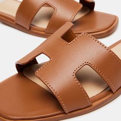 Steve Madden Hadyn Cognac Leather H Sandal NWB Size 7.5