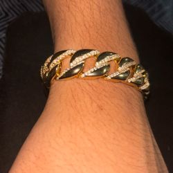 Unisex Braclet / Esclava Plated Gold 