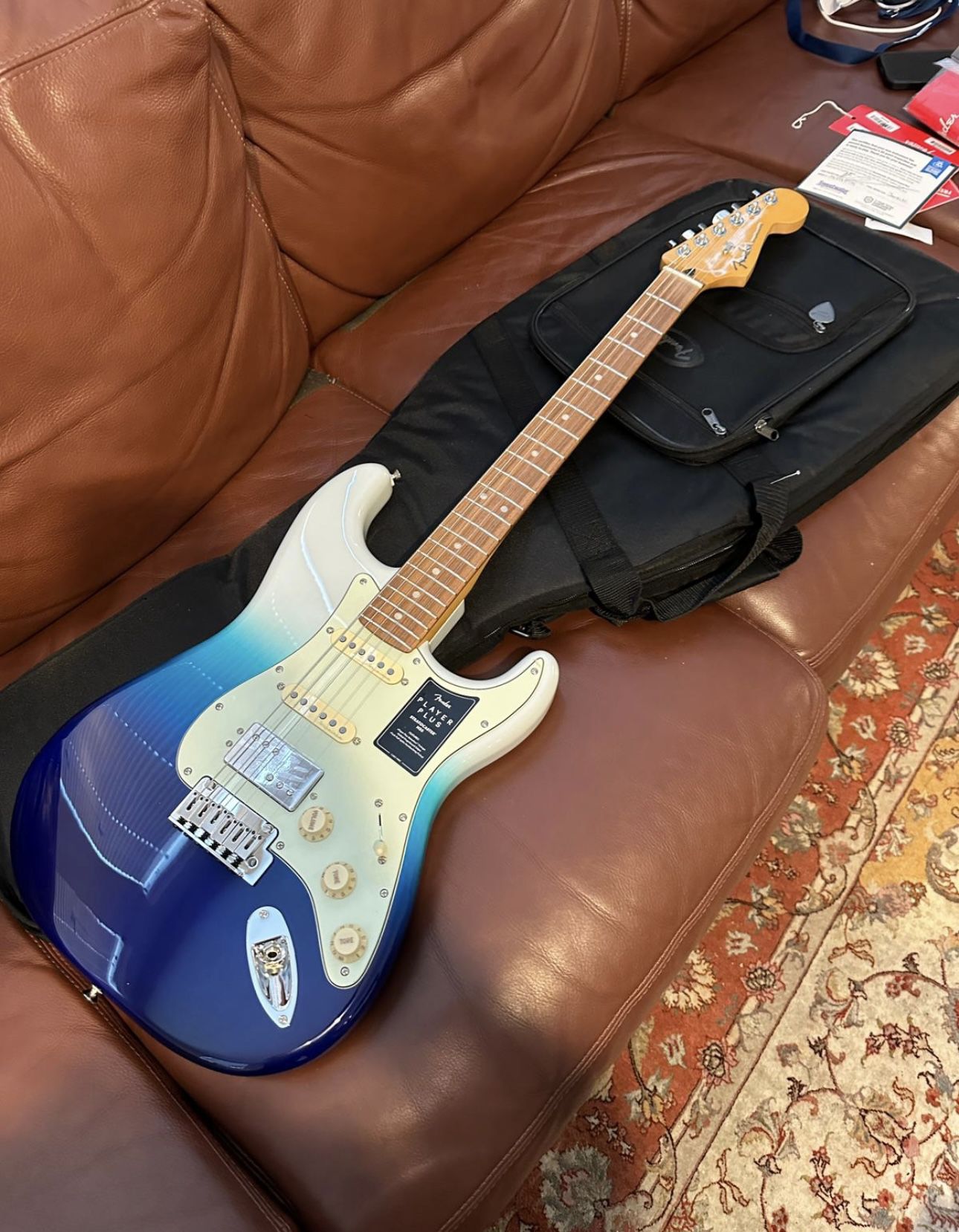 Electric Guitar Fender Player Plus Stratocaster, Belair Blue