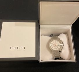 Gucci G-Chrono YA101201 Mens White & Stainless Steel Chronograph Watch