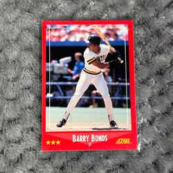 Barry Bonds 1988 Score Baseball Card