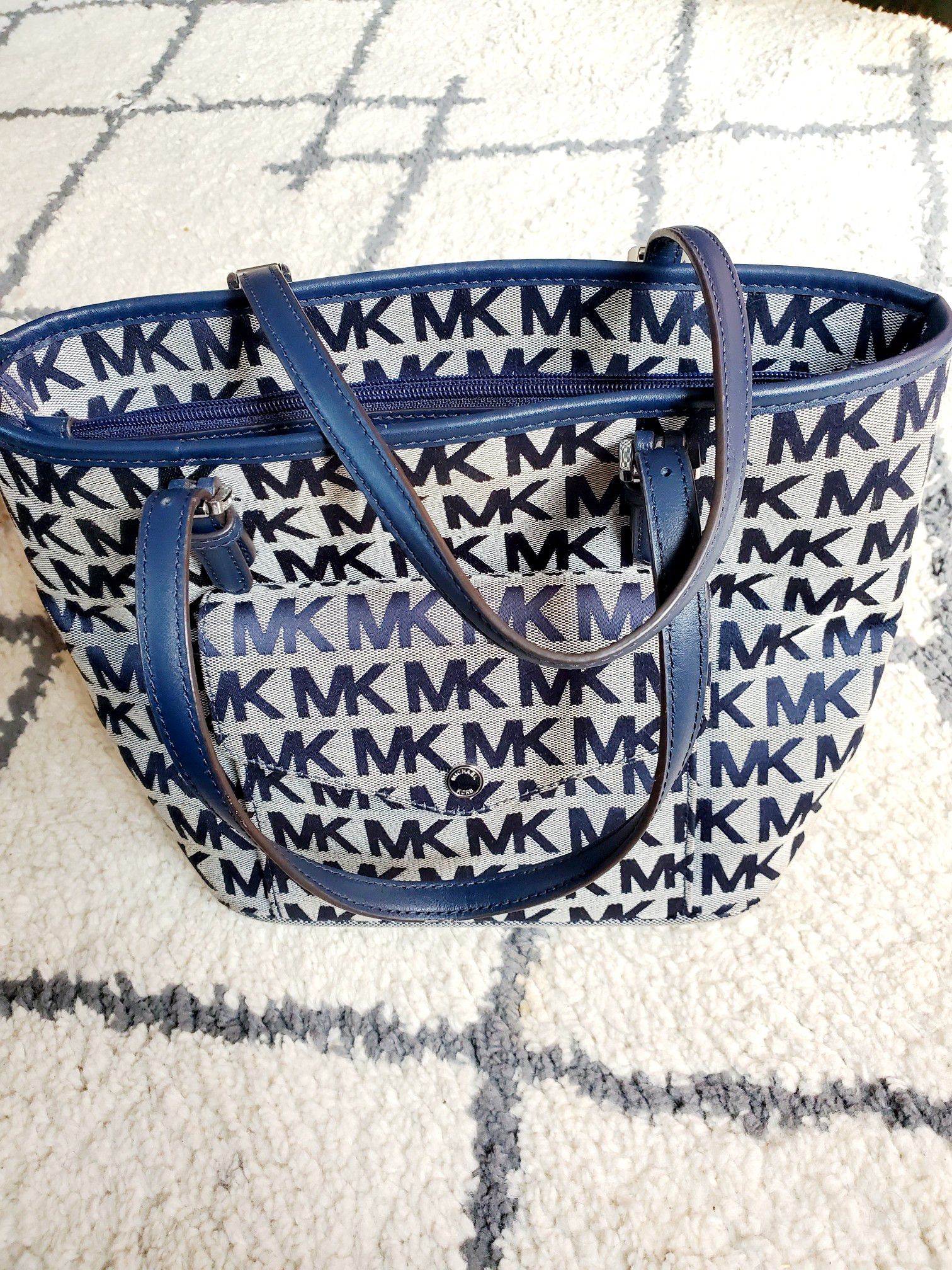 Michael Kors Blue Monogram Bag