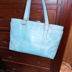 Coach Turquoise Bag 16" 