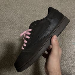 Size 11 Travis Scott Jordan 1 Low Velvet Brown