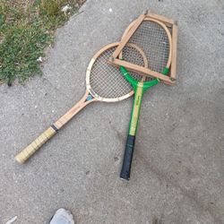 Vintage  Wooden Tennis  Racquets