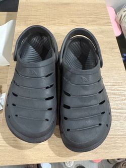Black Rugged Shark EVA Comfort Sandals ( Black Crocs)