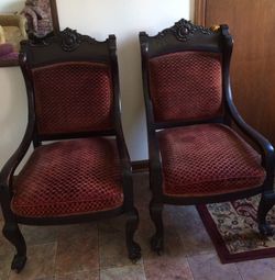 Antique chairs , I am 59 & they were my grandmothers all of my life ...