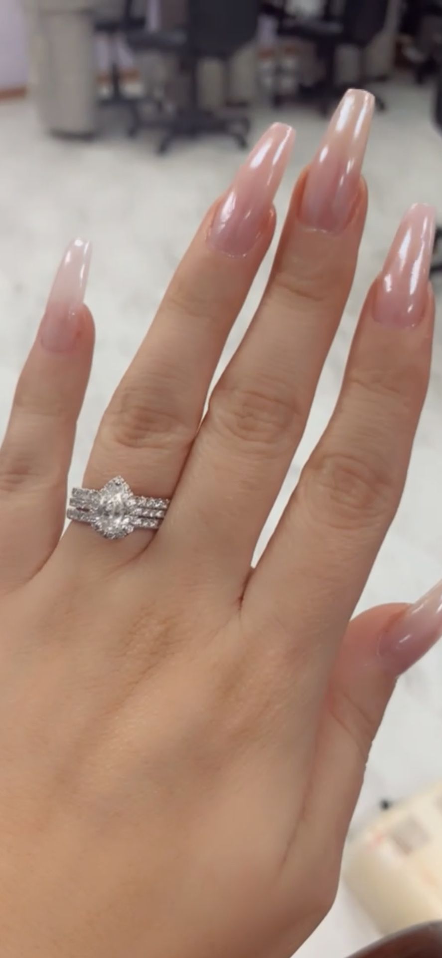 Diamond Engagement And Wedding Ring 